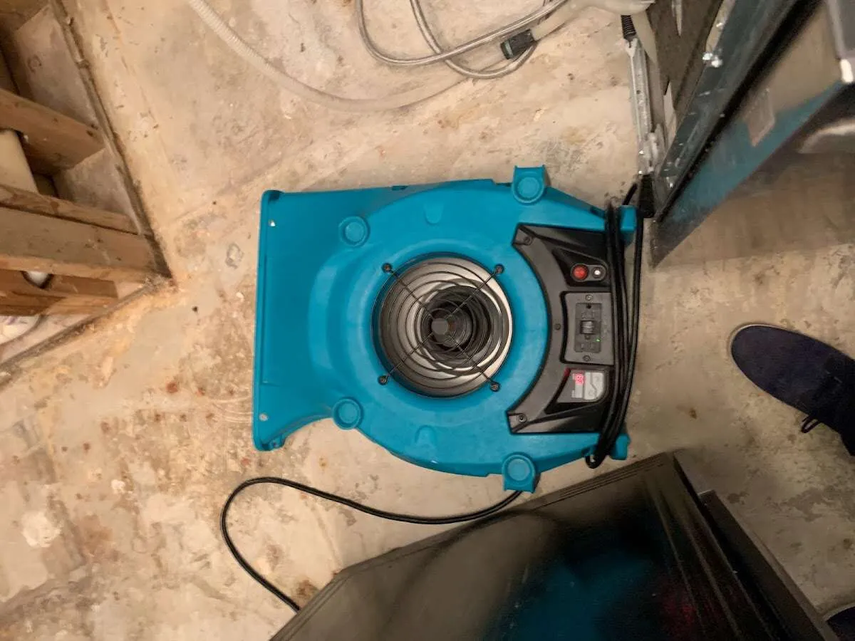 Air mover drying equipment for Fire & Smoke Damage Restoration in Morton Grove